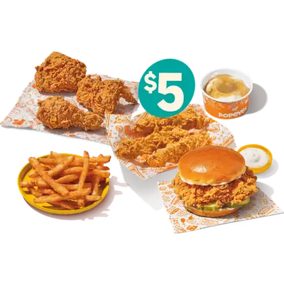 popeyes 5$ faves menu