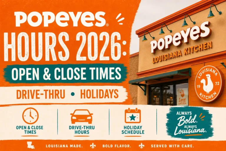 Popeyes Hours 2026: Open & Close Times, Drive-Thru, Holidays