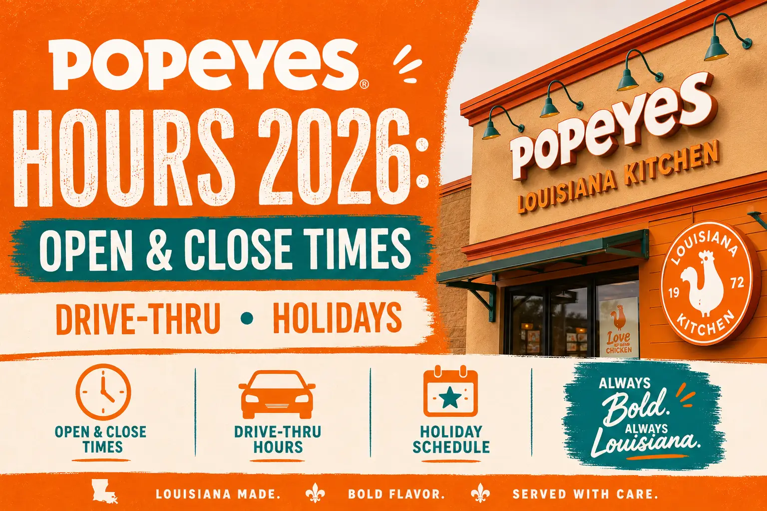 Popeyes restaurant hours and updates