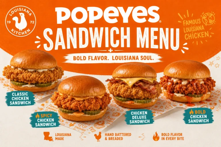 Popeyes Sandwich Menu 2026: Every Variety, Price & Calorie Count