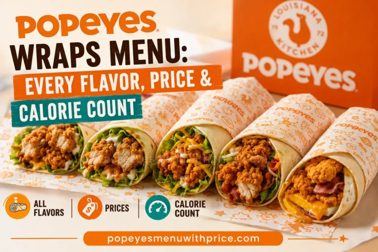 Popeyes Wraps Menu 2026: Every Flavor, Price & Calorie Count